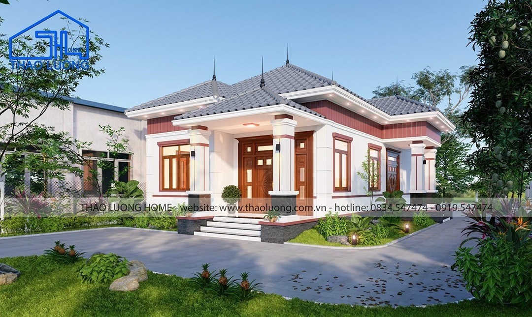 Một mẫu nhà cấp 4 mái Nhật đẹp của Thảo Lương Home thiết kế
