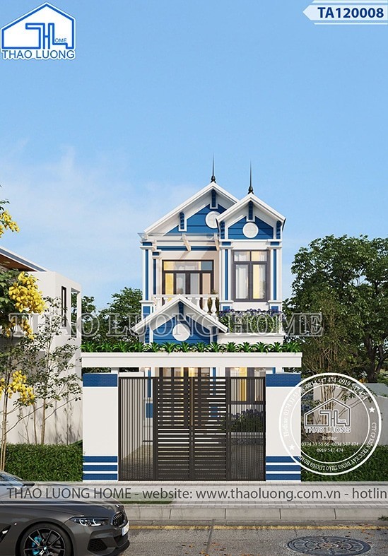 Nhà mái Thái 2 tầng ở Chơn Thành Bình Phước