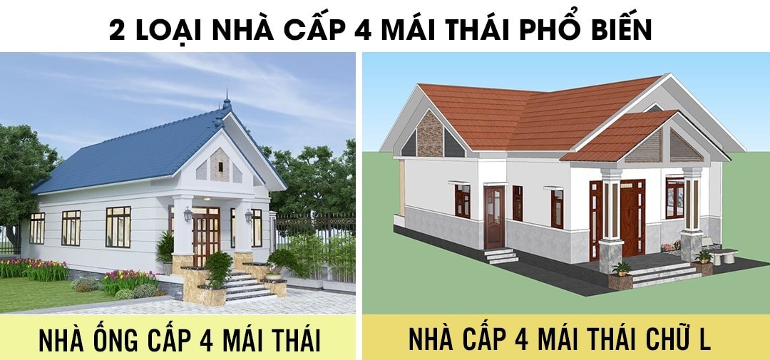 Hình ảnh 2 loại nhà mái Thái giá rẻ phổ biến