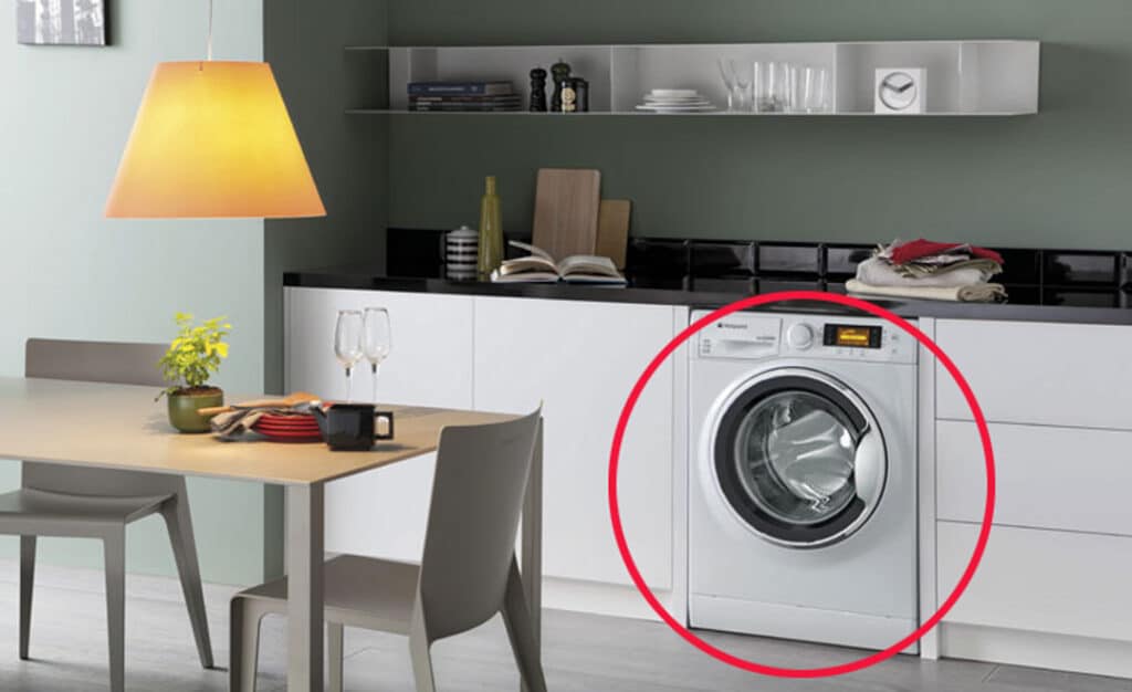 Không đặt máy giặt ở gần bếp