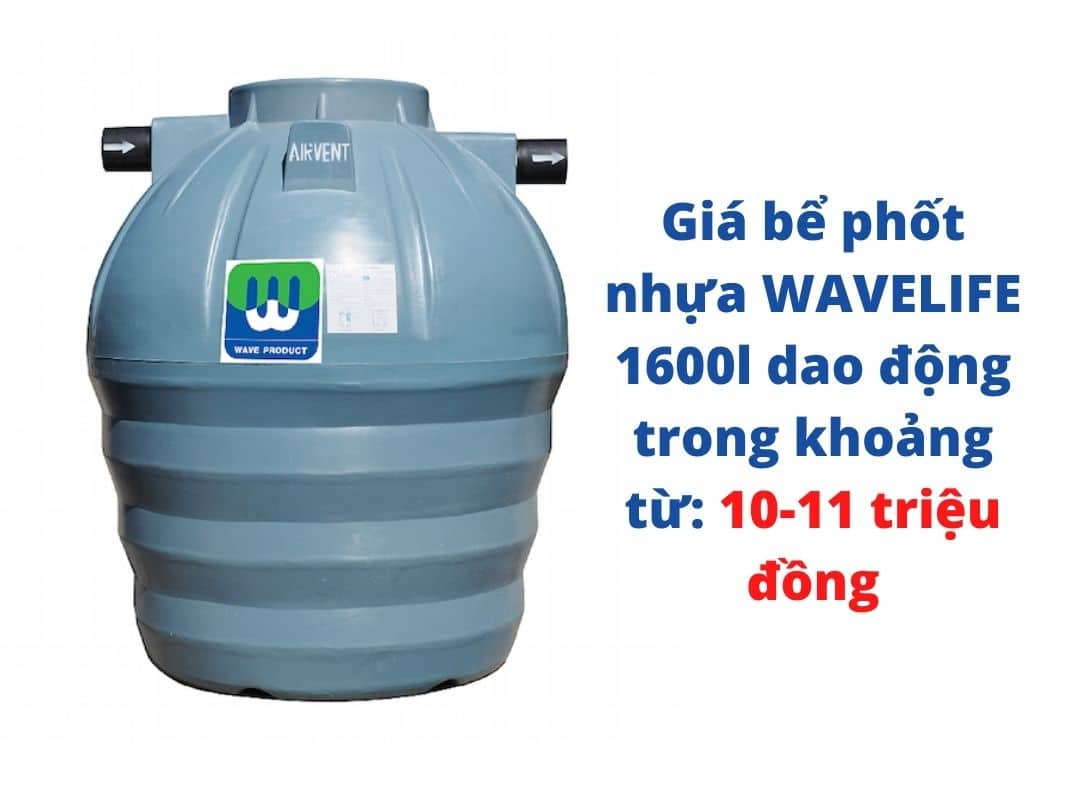 Giá bể phốt nhựa Wavelife 1600l