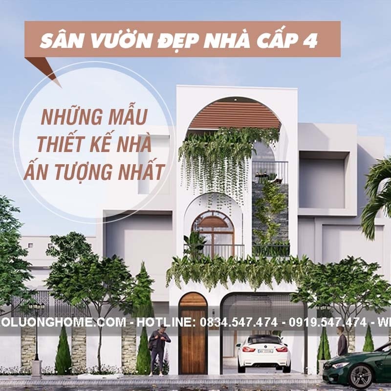 Sân vườn đẹp nhà cấp 4 - Những mẫu thiết kế nhà ấn tượng nhất