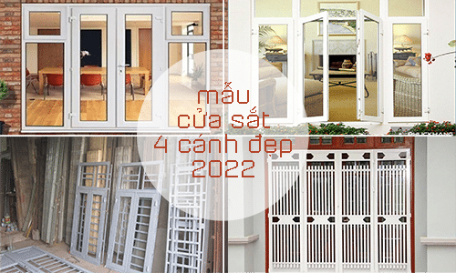 Mẫu cửa sắt 4 cánh đẹp 2022
