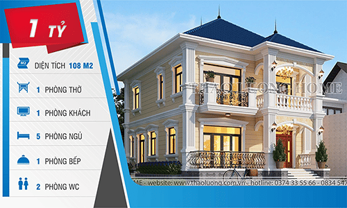 Mẫu nhà mái Nhật 2 tầng TA220224