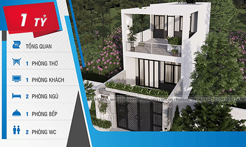 Mẫu nhà phố 2 tầng sang xịn mịn