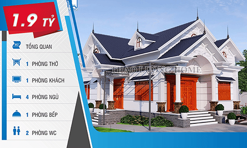 nhà mái thái 1 tầng