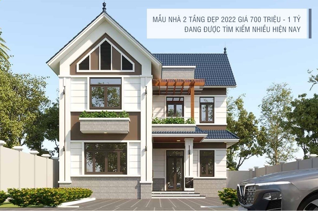 Nhà 2 tầng mái thái 500 triệu ở Vụ Bản Nam Định  Thiết kế nhà đẹp tại Nam  Định  Xây nhà trọn gói  0989035152