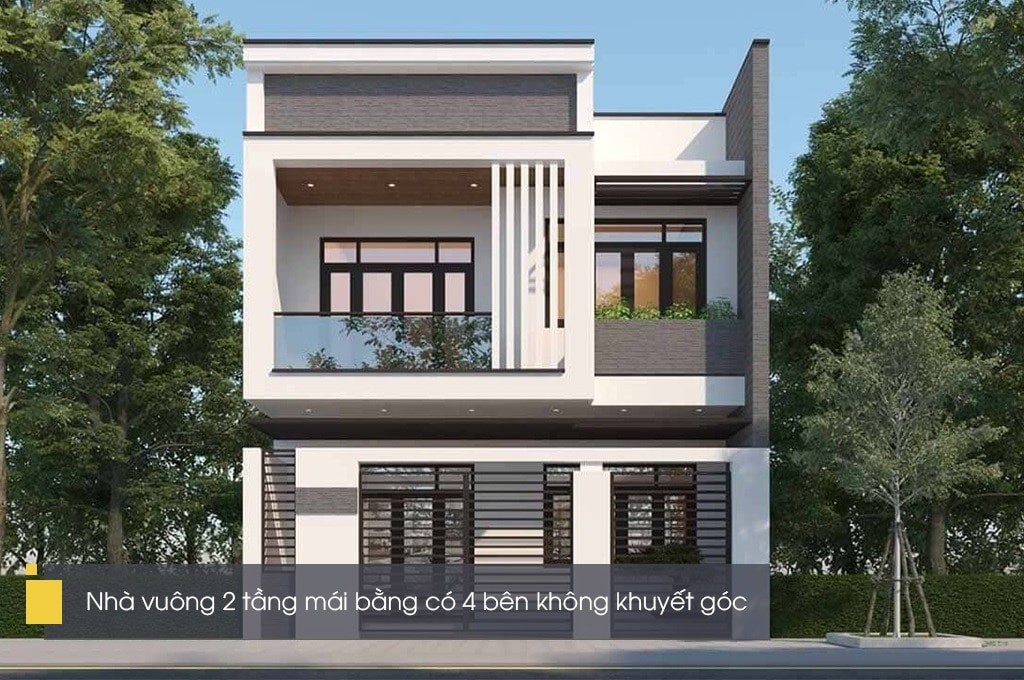 TOP 5 mẫu nhà vuông 2 tầng 80m2 đẹp nhất mọi thời đại  TBox Việt Nam