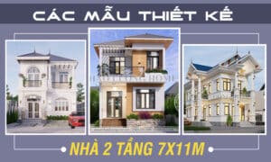 Mẫu thiết kế nhà 2 tầng 7x11m