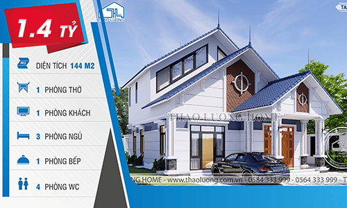 nhà mái thái 144m2