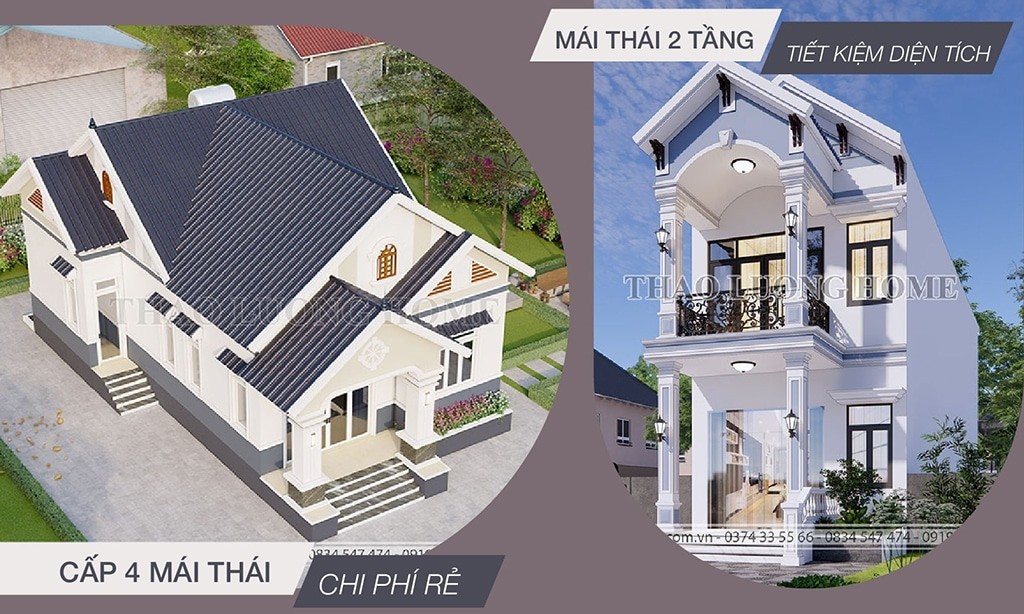 Loại hình xây dựng nhà mái Thái