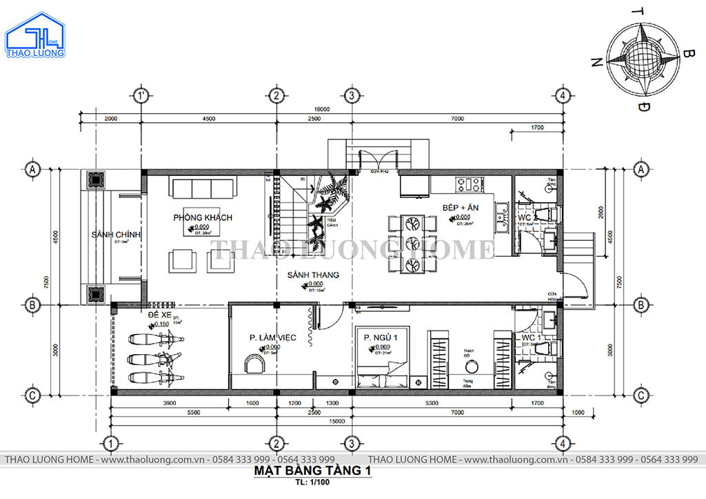 Mặt bằng công năng của cả ngôi nhà