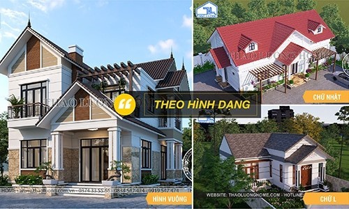 Phân loại nhà mái Thái theo hình dạng
