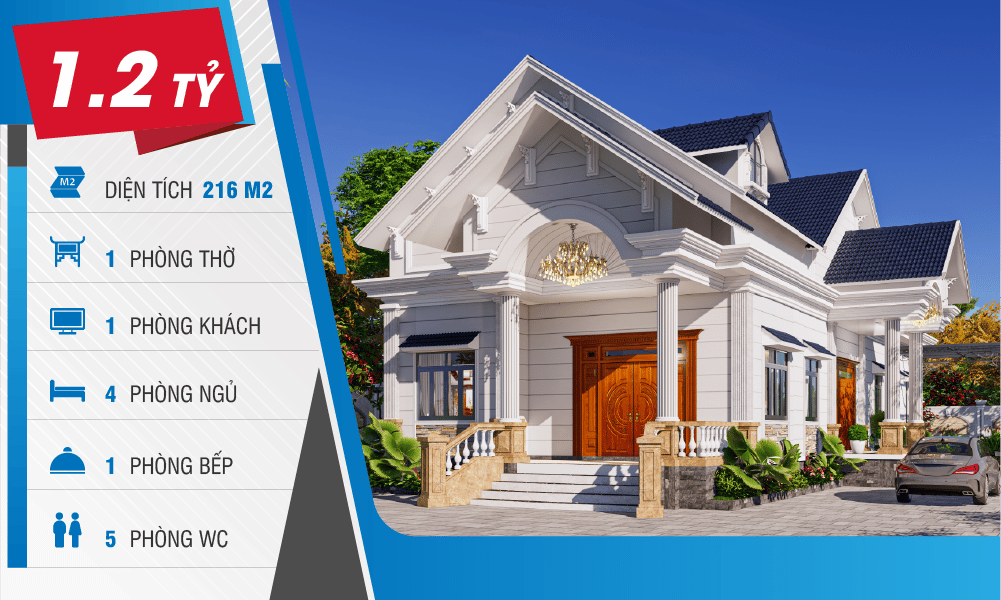 Nhà mái Thái đơn giản tinh tế